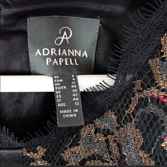 Adrianna Papell black lace high low maxi dress - Picture 2 of 8